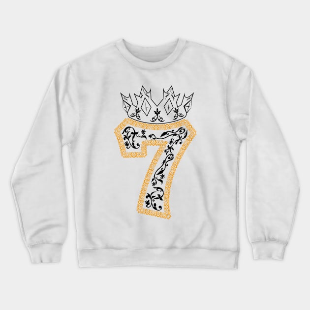 Lucky Number Seven Crewneck Sweatshirt by rashiddidou